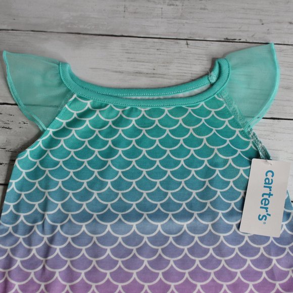Carter's Girl Mermaid Shortie Pajama Set Size 2T - Picture 2 of 5